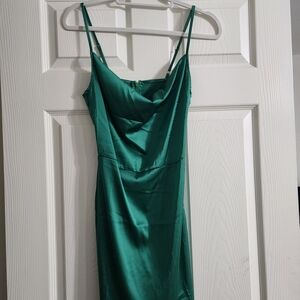 ASOS Green Satin Mini Dress